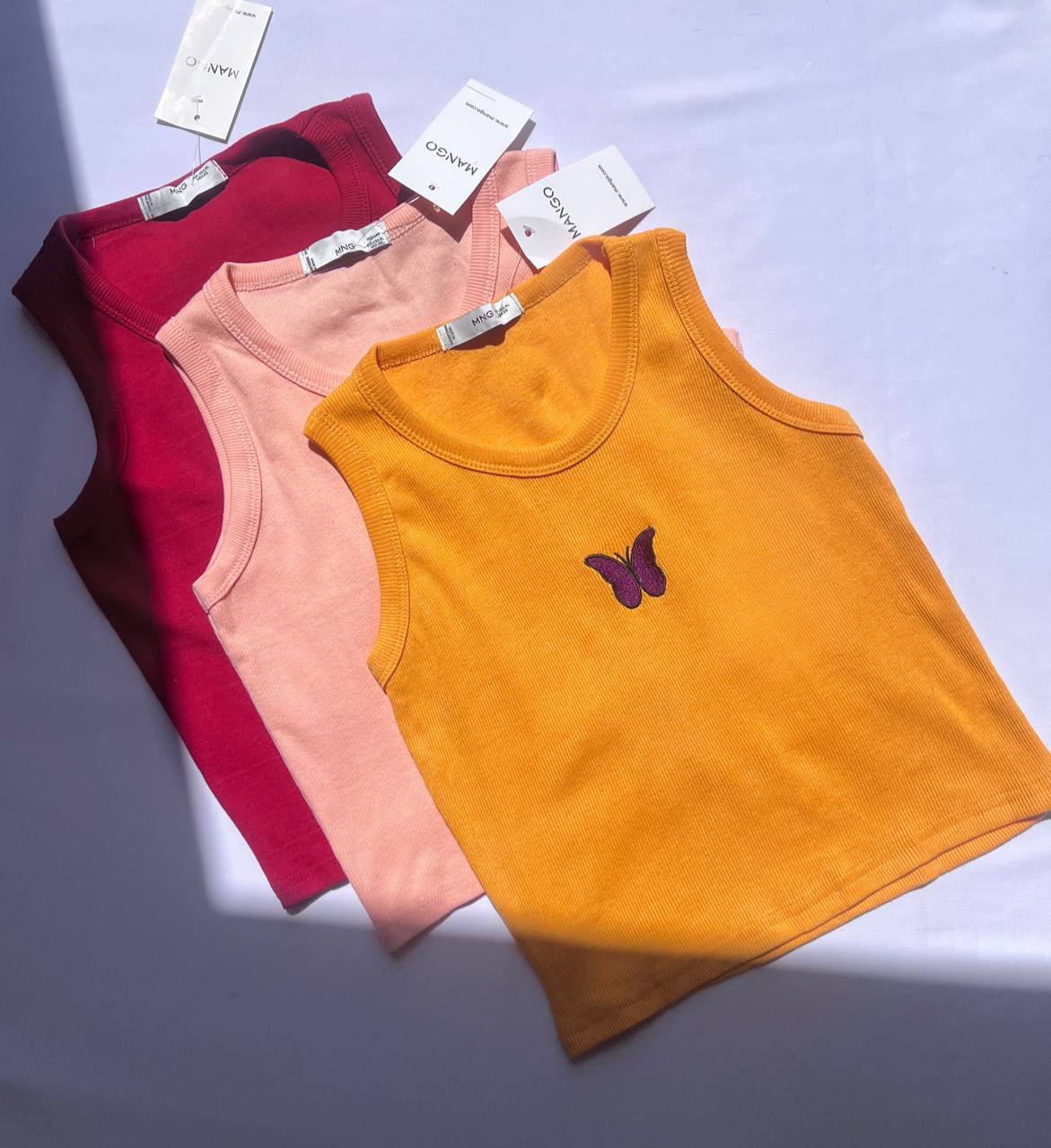 کراپ تاپ گلدوزی پروانه